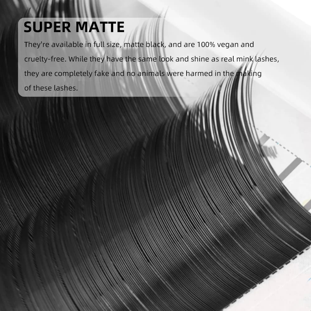 Super matētas melnas C/D lokuma tilpuma un klasiskās skropstas