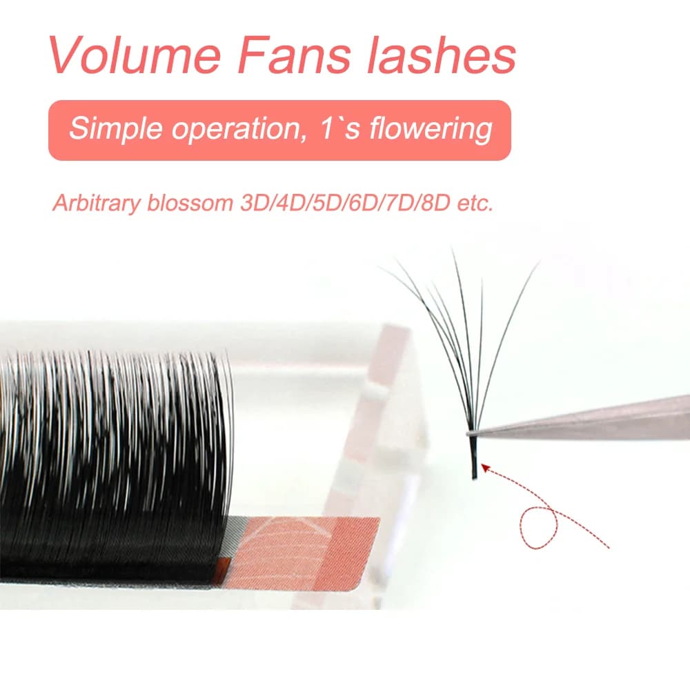 Auto Bloom Easy Fan Mega Volume Skropstu Pagarinājumi