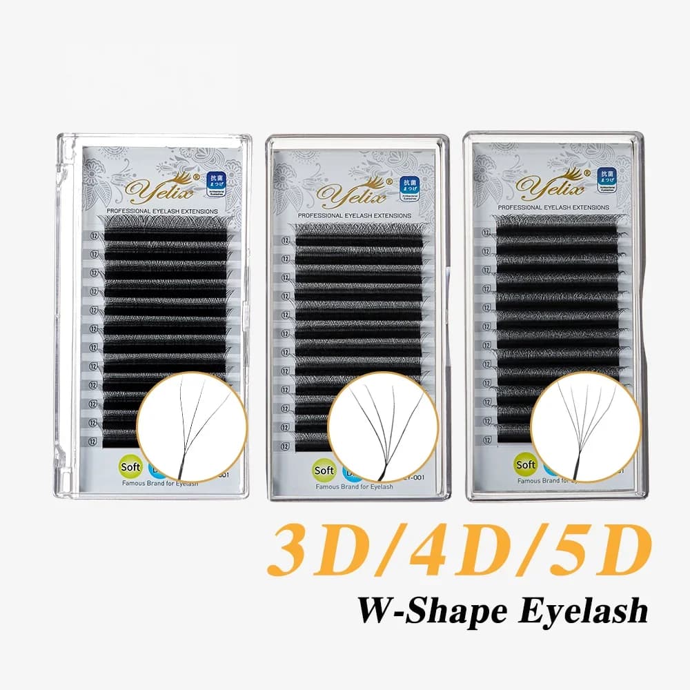 YY un 3D/4D/5D W formas gatavi tilpuma skropstu pavedieni