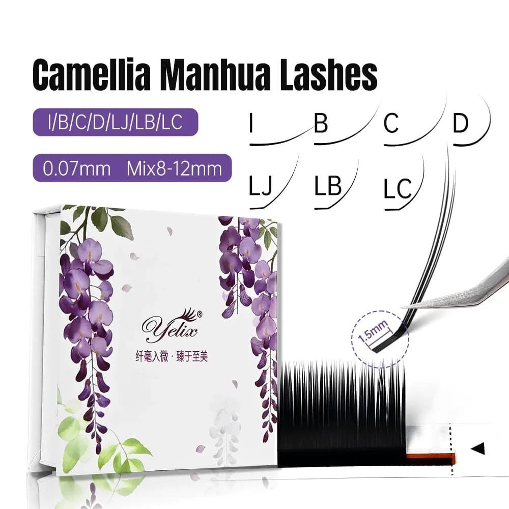 Camellia īsas saknes dabīgas skropstu pieaudzēšanas